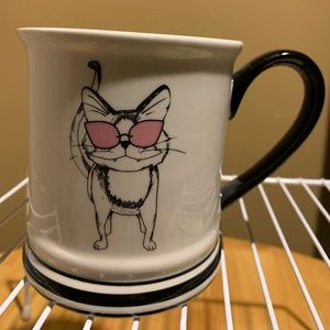 Cat in Pink Glasses By Clay Art